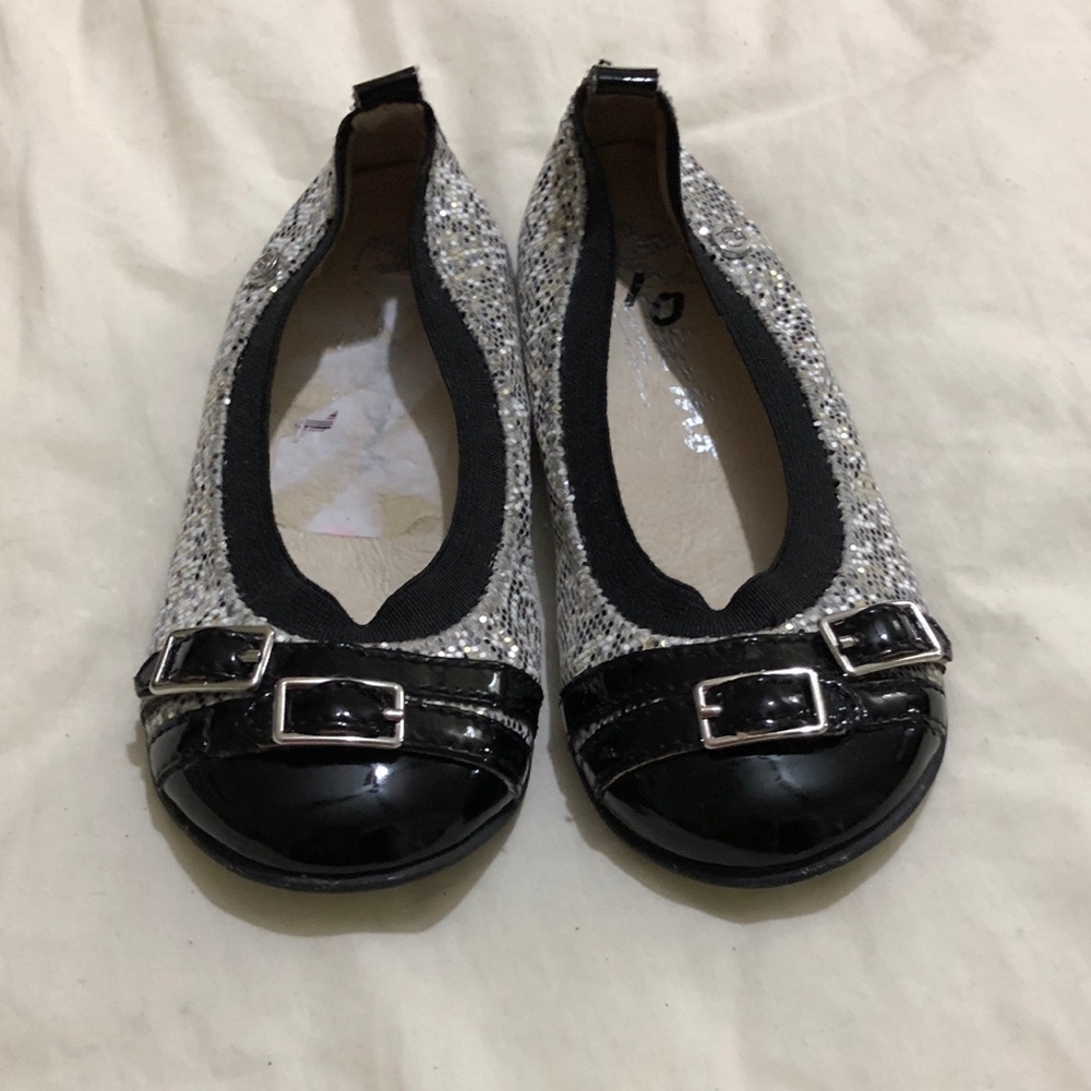 Naturino black and silver ballet slippers
